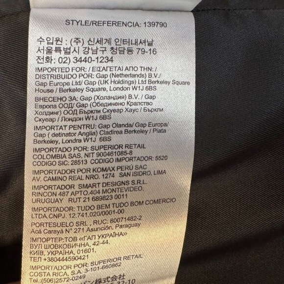 Gap Wool Blend Black Gray Stripe High Rise Wide Leg Tailored Shorts Size 12 Tall - Picture 12 of 13